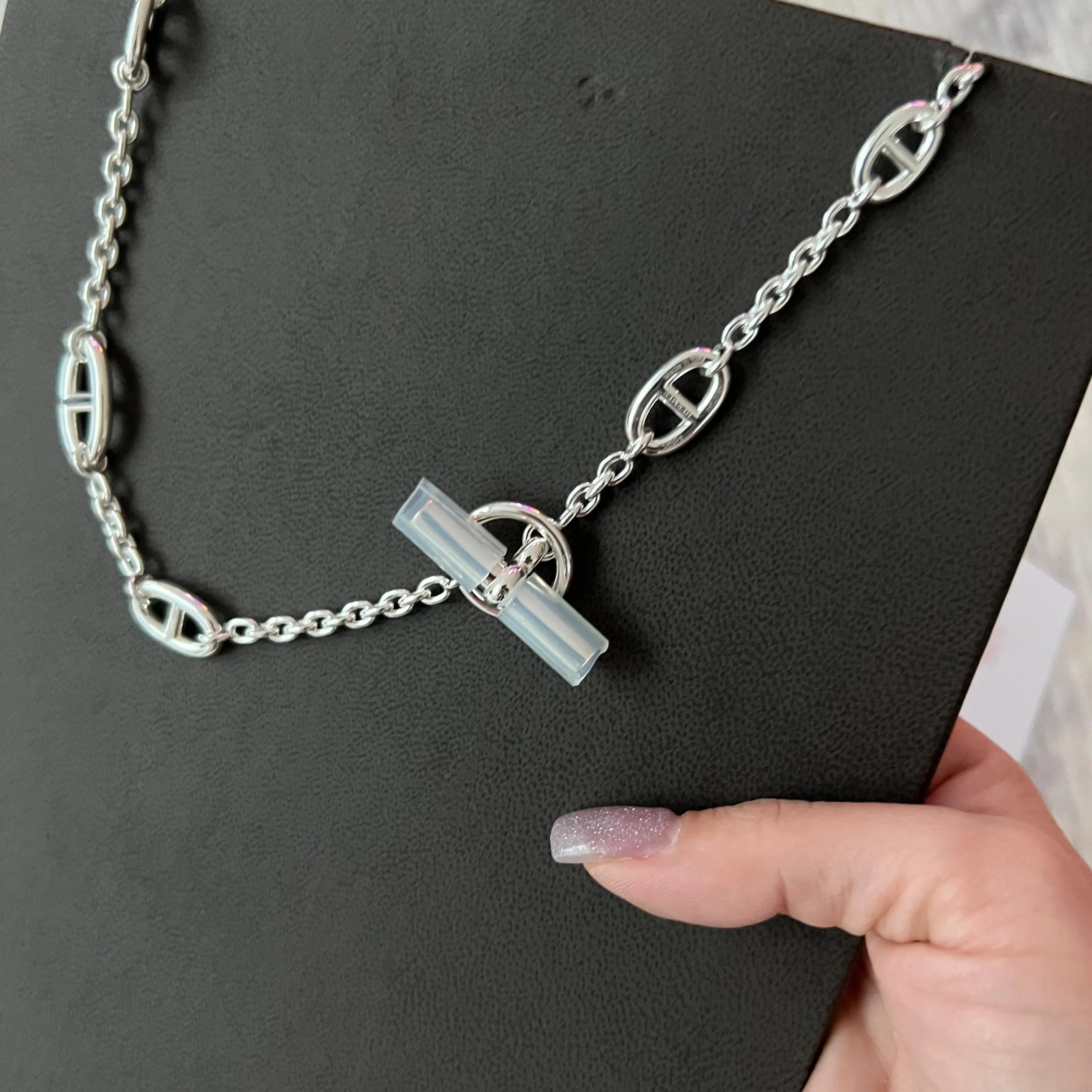 Stunning Hermes Farandole Silver Chain Necklace