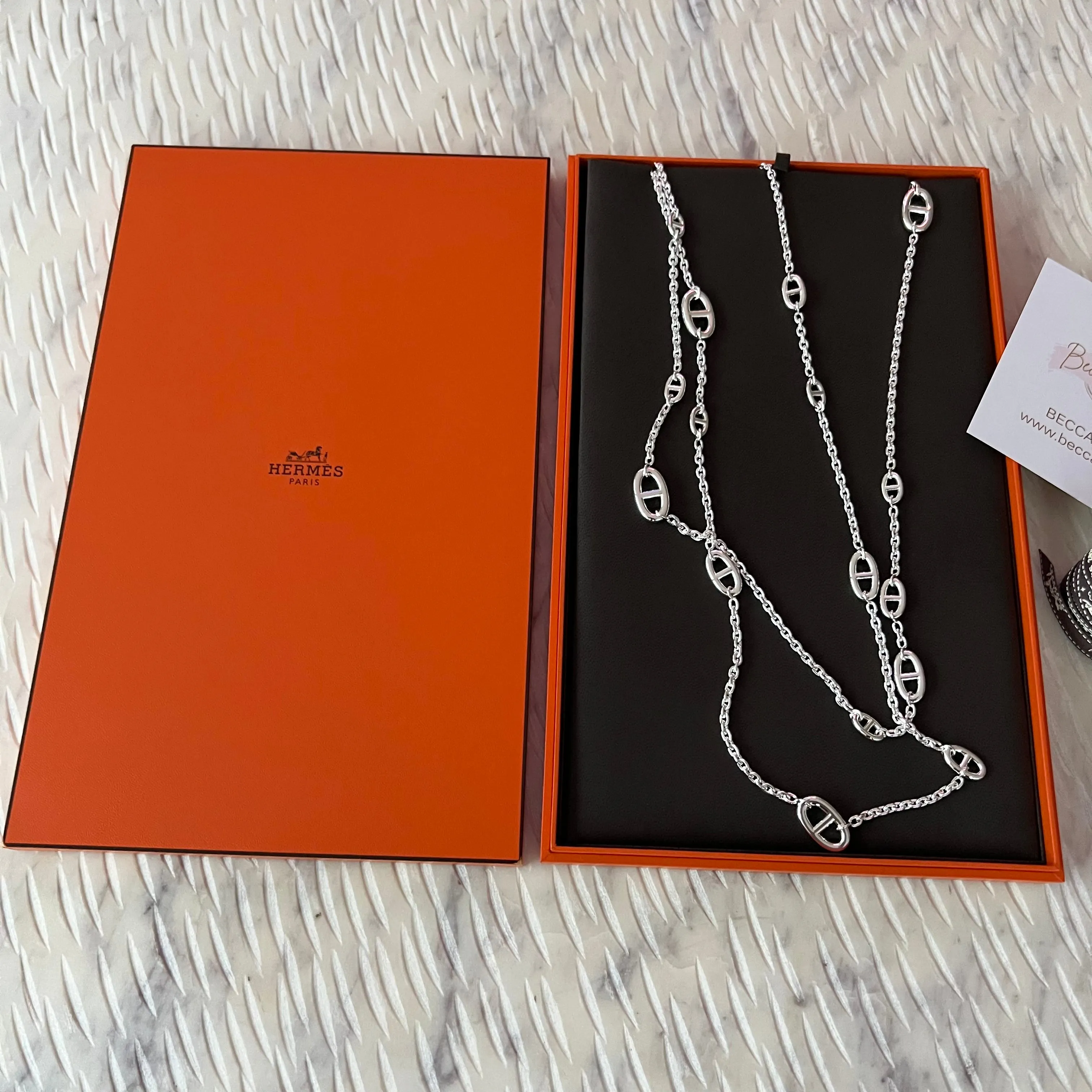 Stunning Hermes Farandole Silver Chain Necklace