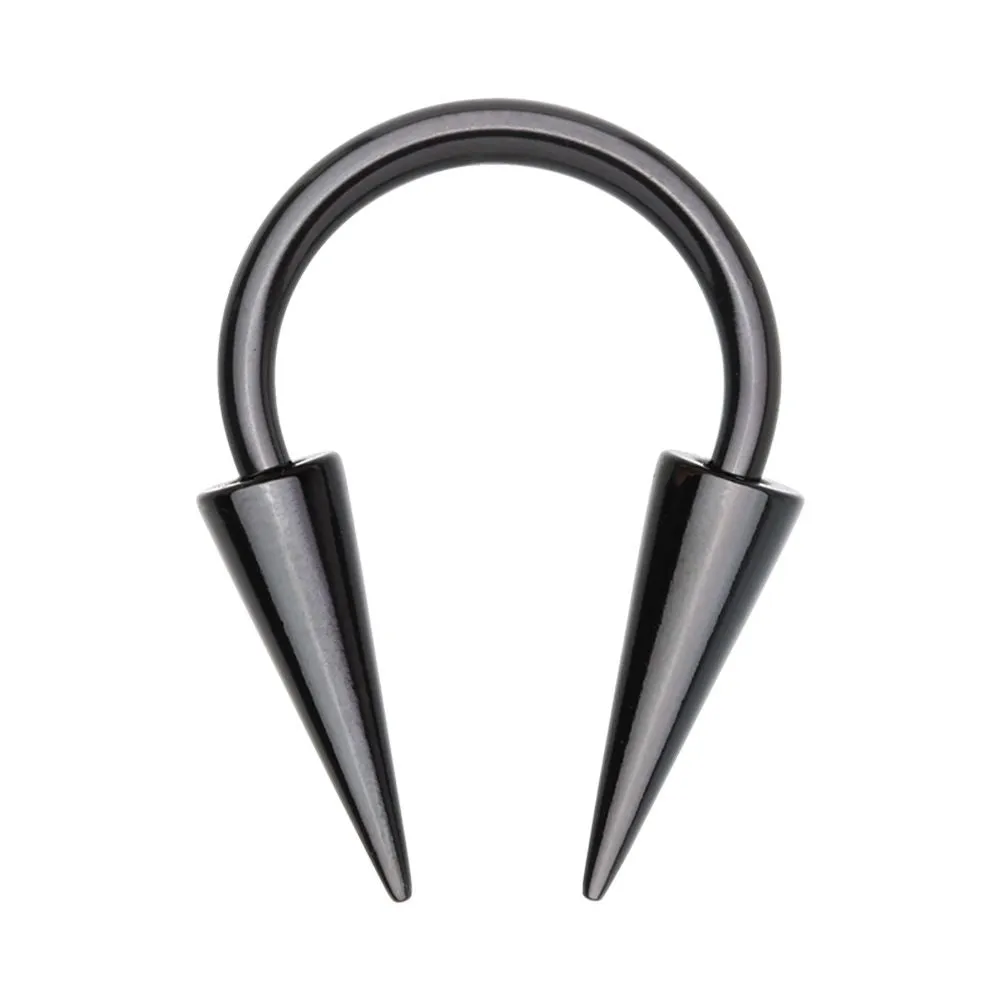 Horseshoe - Black Spike - 16g