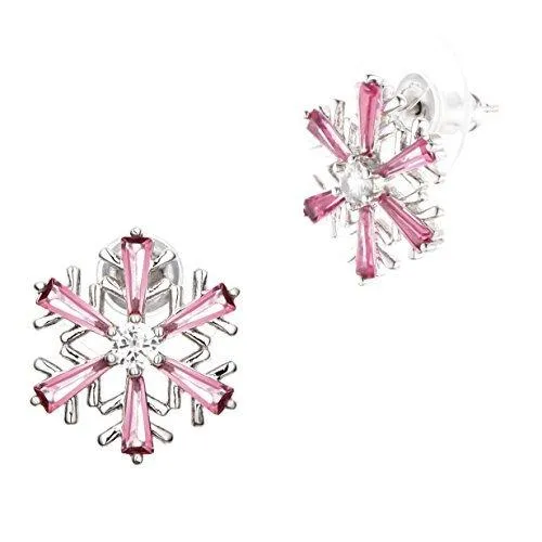 Hypoallergenic Surgical Steel Christmas Snowflake Stud Earrings