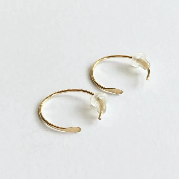 Indra Hoop Threader Earrings in Gold