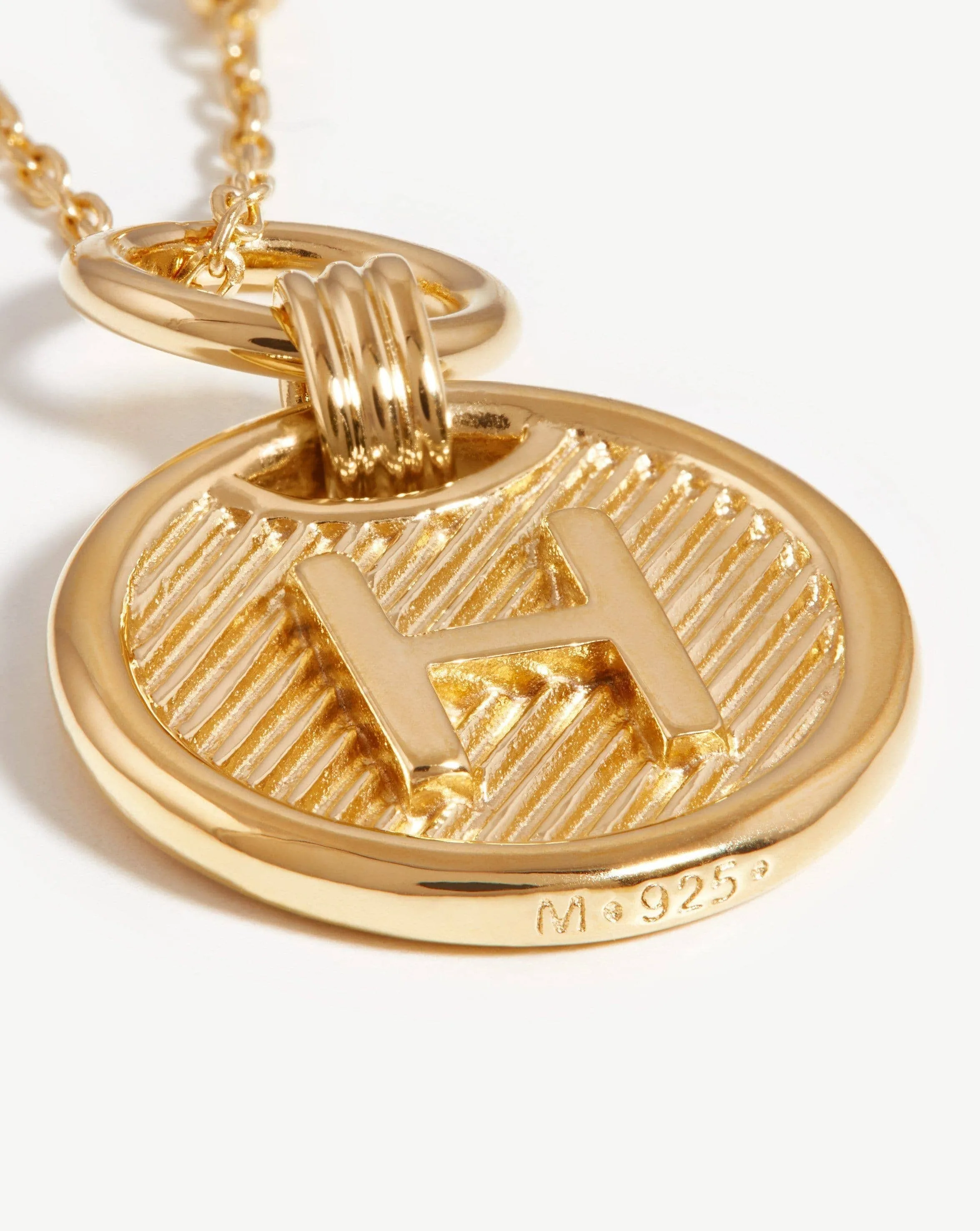 Initial Pendant Necklace - Initial H | 18ct Gold Plated Vermeil