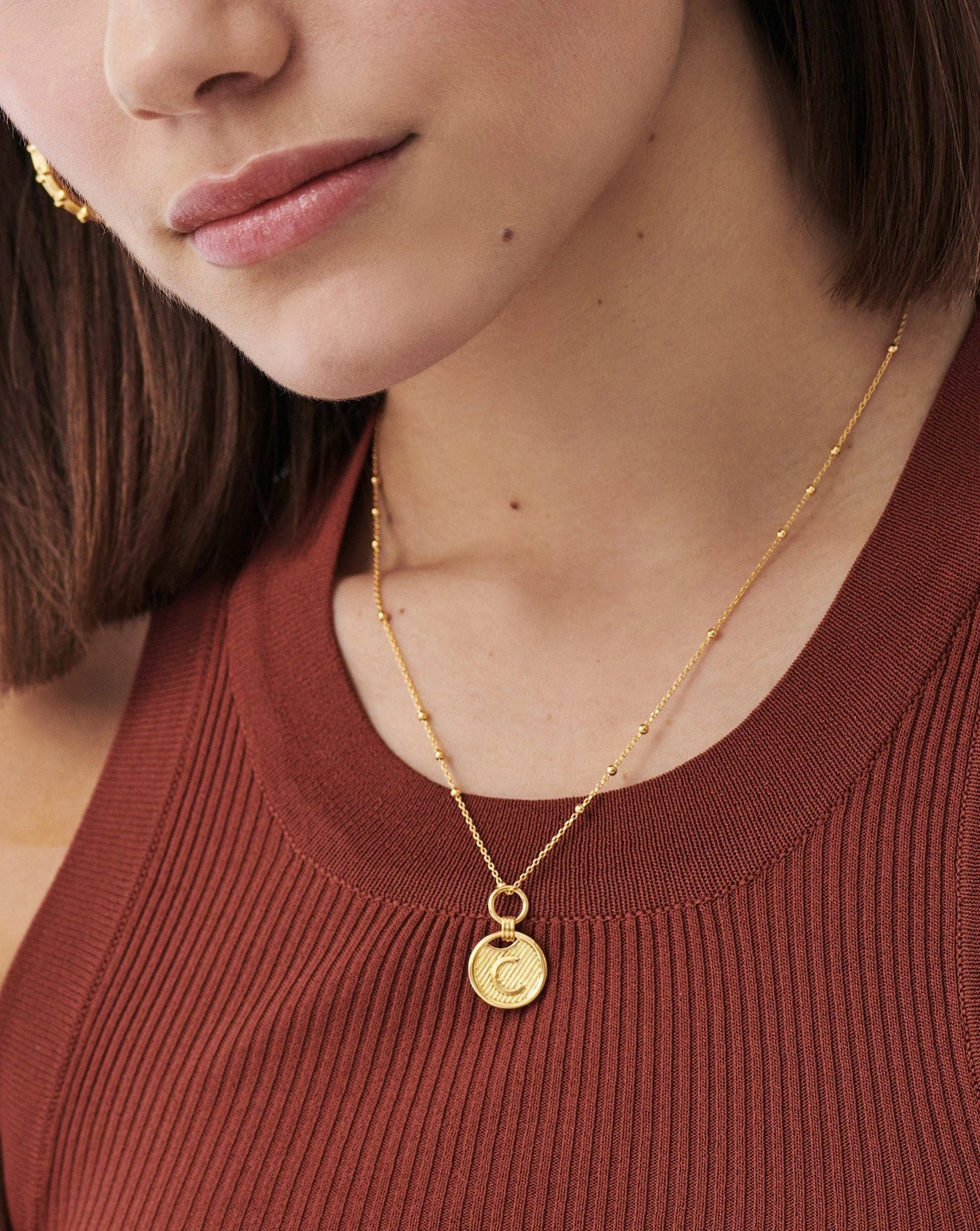 Initial Pendant Necklace - Initial H | 18ct Gold Plated Vermeil