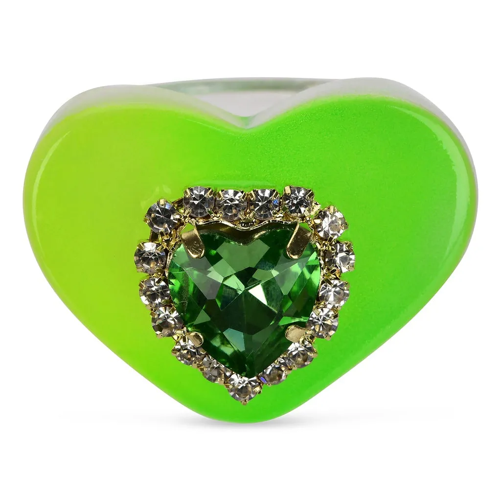 Iscream Jewel Heart Rings Set (4pc Set)