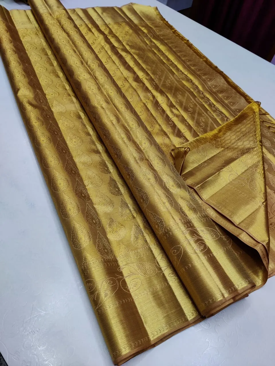 Jana Ranjini , Bridal Pure kanchipuram silk saree handwoven with 1 g pure Zari gold pattern saree-SRI001KSB