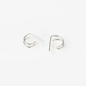 Journey of Hope Huggie Earrings in Silver