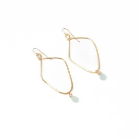 Kayah Li Hammered Brass and Amazonite Earrings