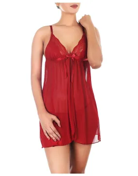 Lace & Mesh Babydoll with G-String