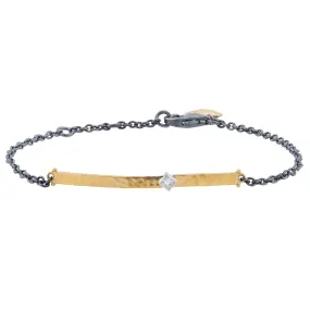 Lika Behar Chained Bracelet Oxidized Silver & Fusion Yellow Gold CD-B-237-GXD