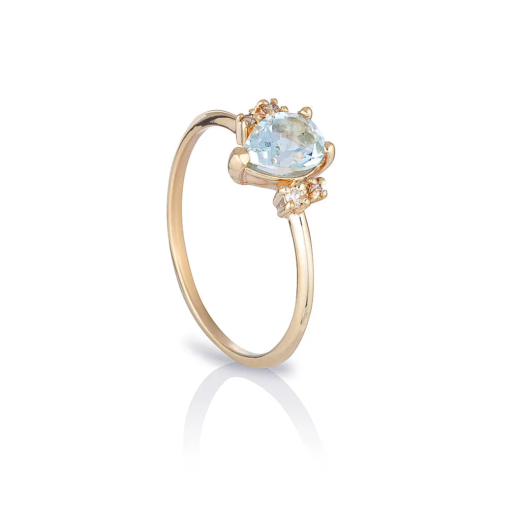 Lilah II | aquamarine & diamonds