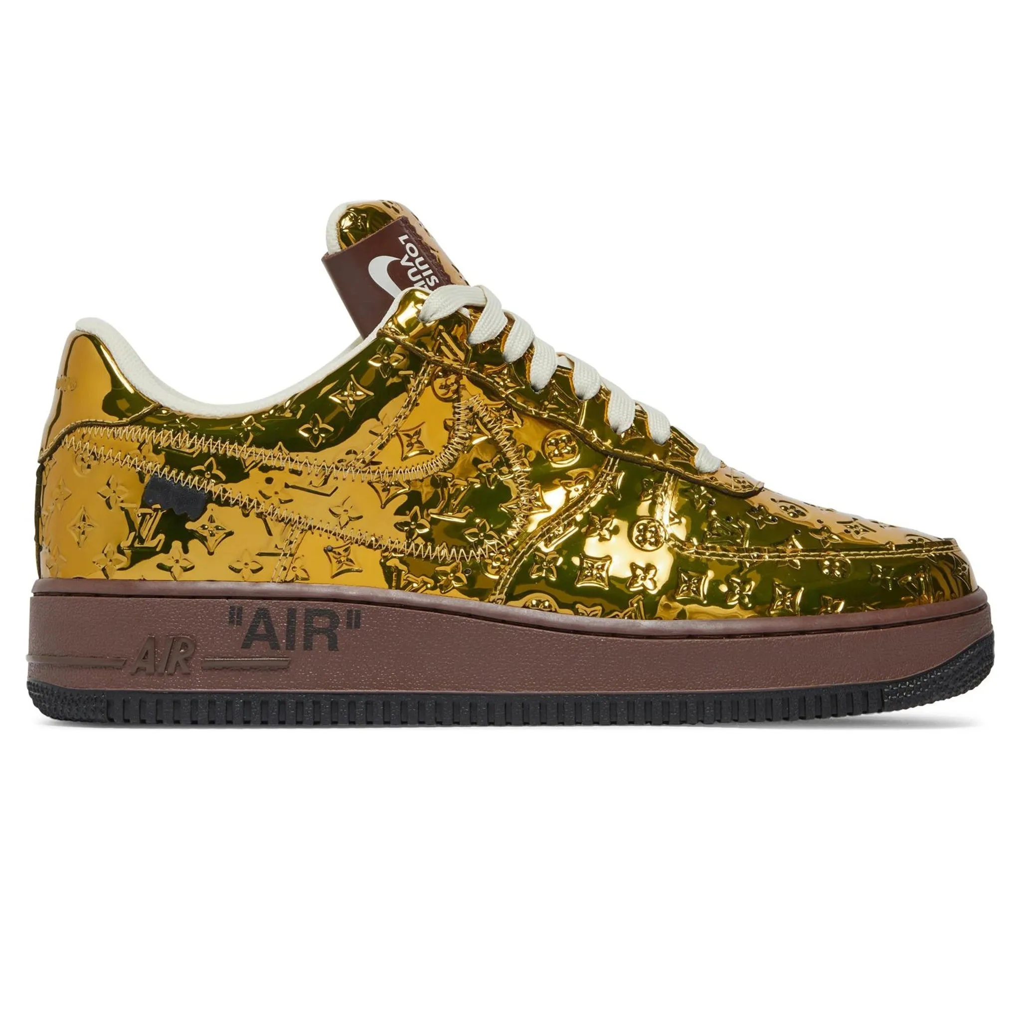 Louis Vuitton x Nike Air Force 1 Low Metallic Gold