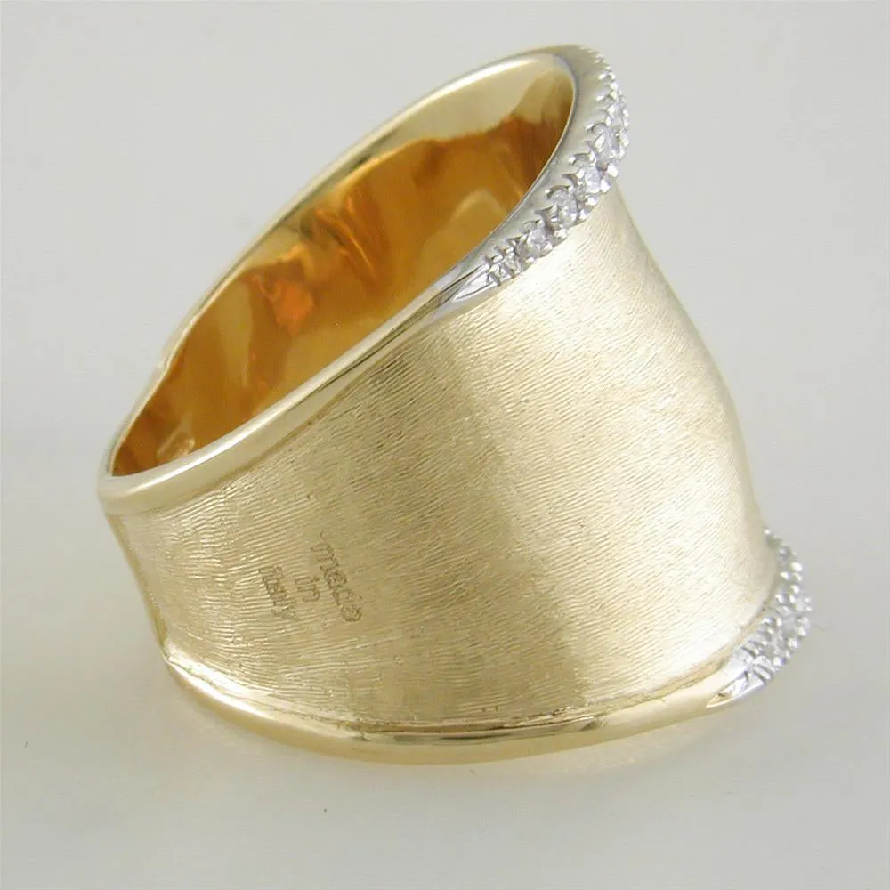 Marco Bicego Lunaria 18K Yellow Gold Ring with Diamonds AB551 B YW