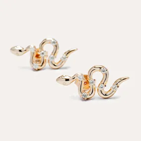 Medusa Stud Earrings in 14kt Gold Over Sterling Silver