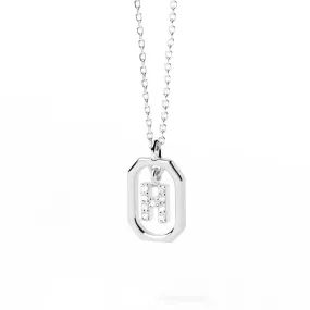 Moissanite Initial H Dangle Pendant Necklace