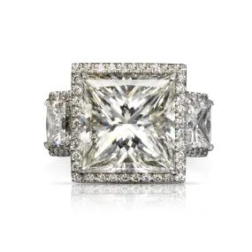 MONICA 11 CARAT PRINCESS CUT DIAMOND ENGAGEMENT RING PLATINUM CERTIFIED 8 CT G VS1 BY MIKE NEKTA