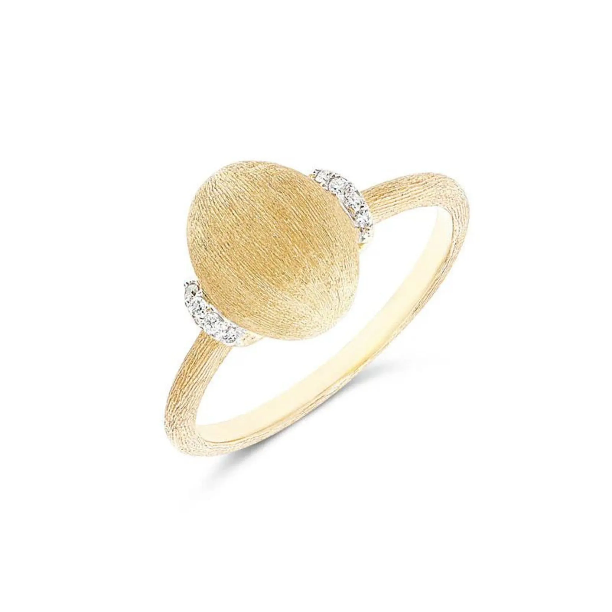 NANIS ELITE 18K YELLOW GOLD BOULE DIAMOND RING