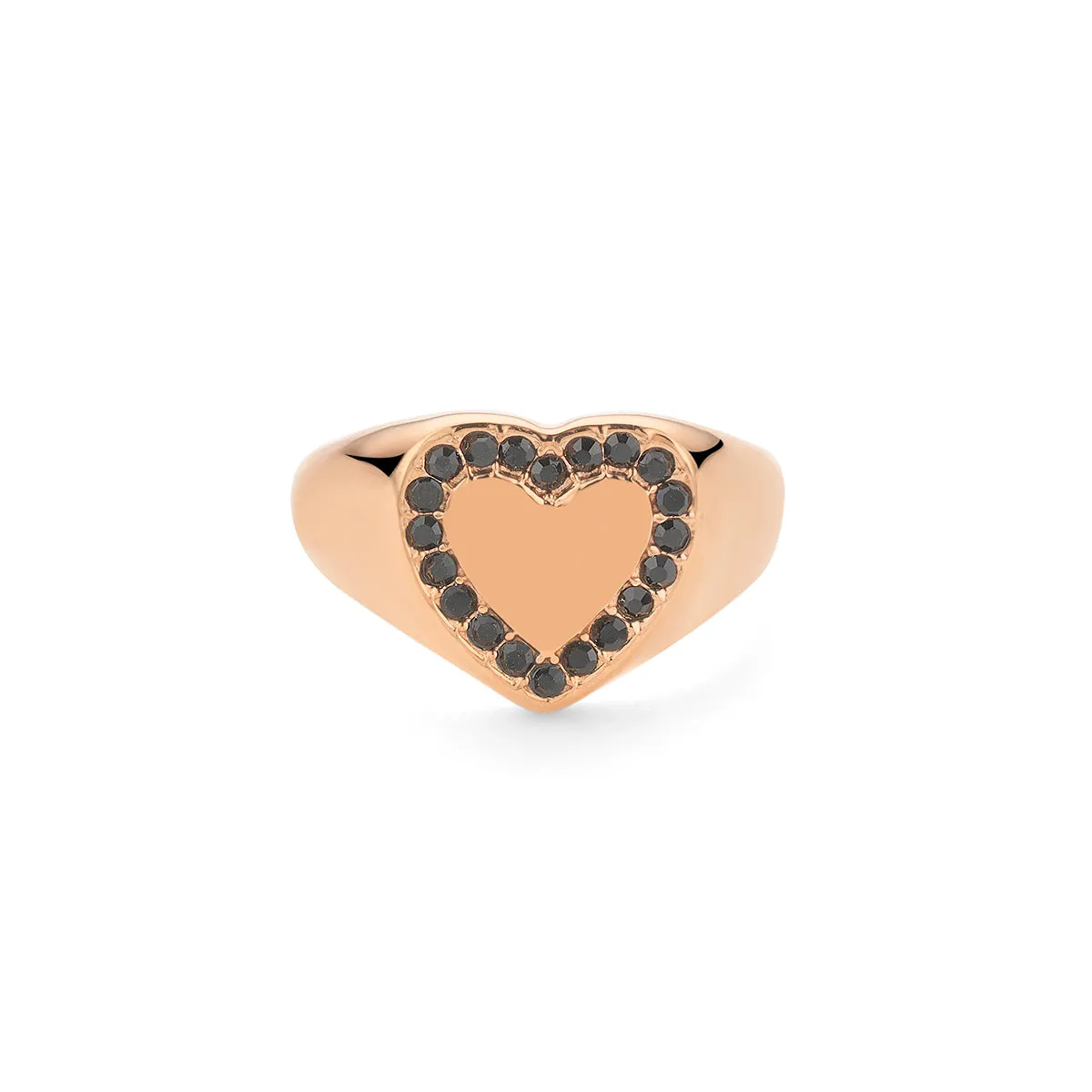 Noir heart rosé gold