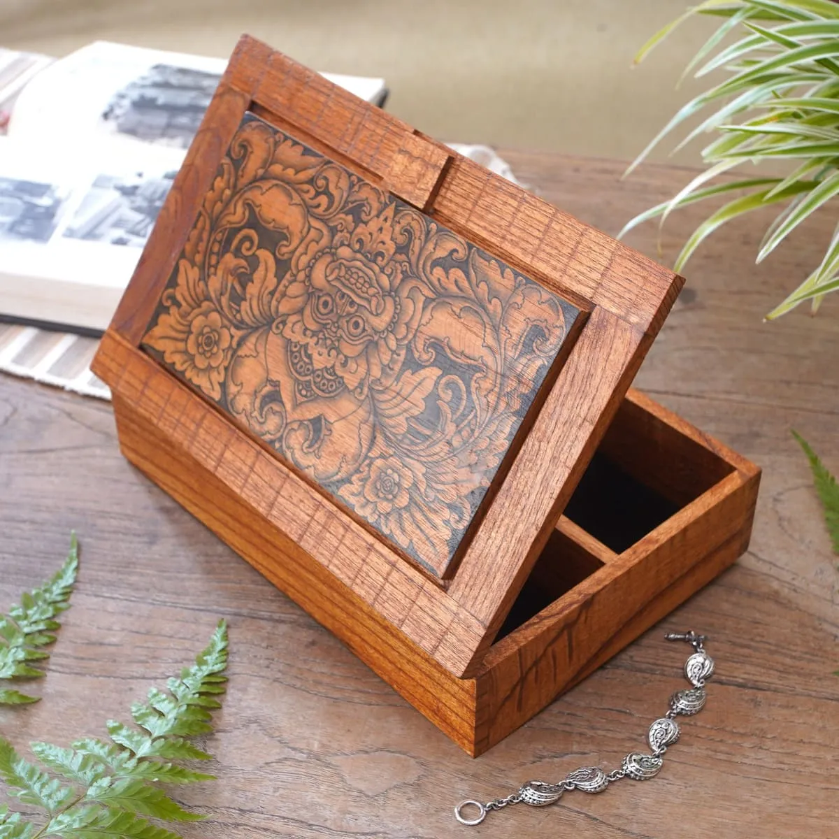 Novica Bhoma Treasure Wood Jewelry Box