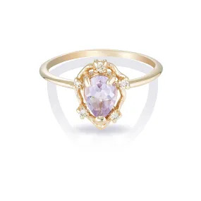 Peone II | pink amethyst & diamonds