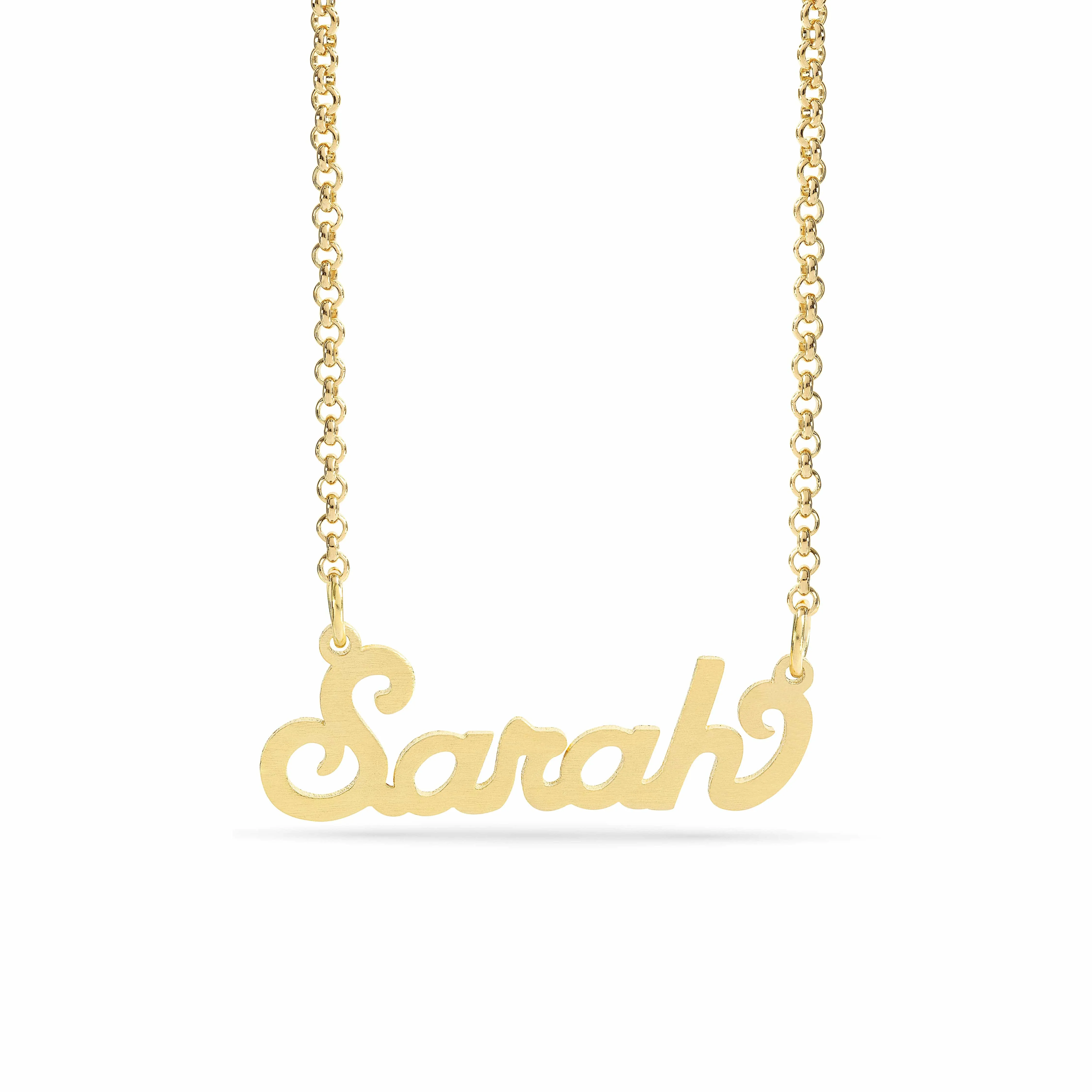 Personalized Name necklace with  Satin Finish Sarah