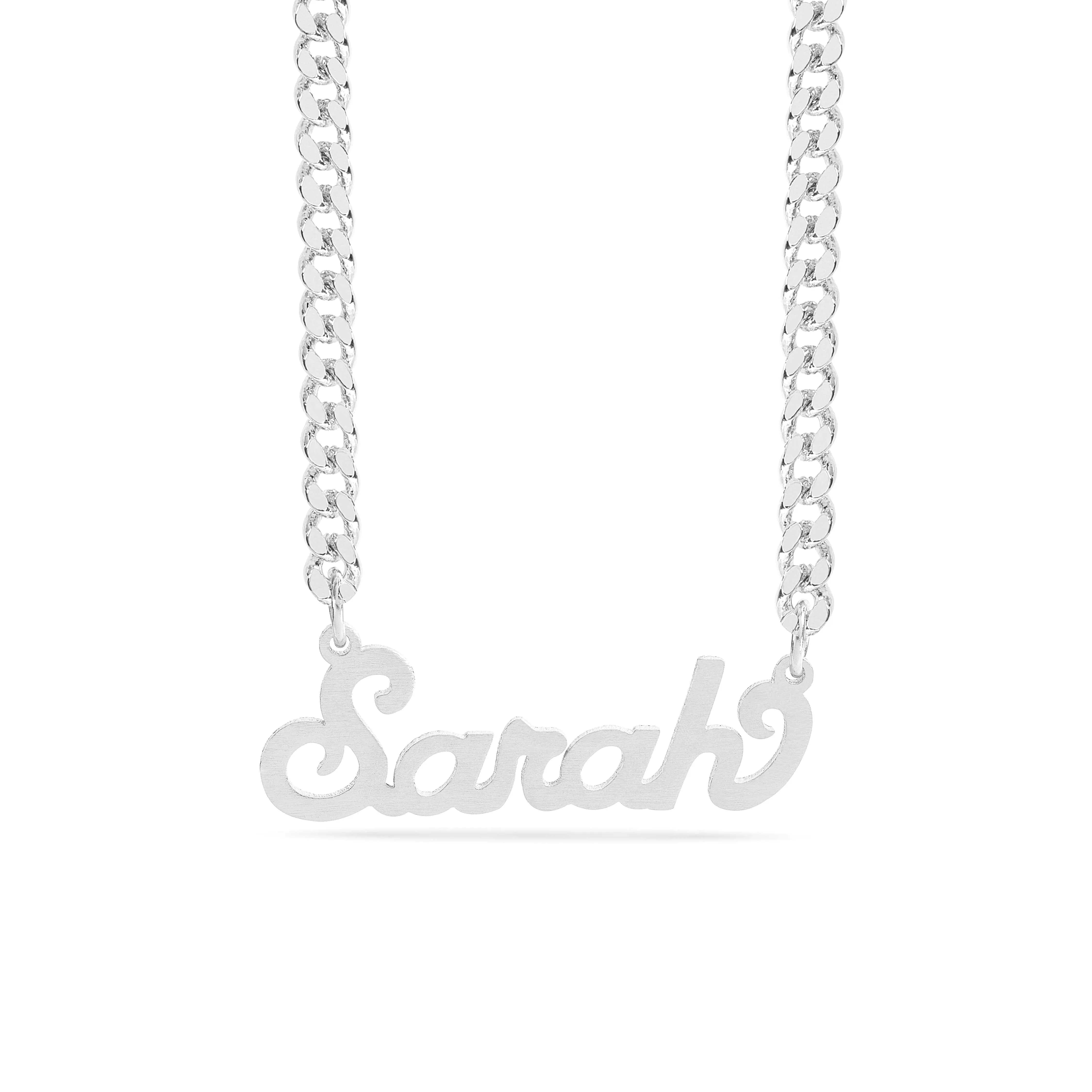 Personalized Name necklace with  Satin Finish Sarah