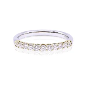 PLATINUM AND 18K YELLOW GOLD DIAMOND BAND - 0.45CTW