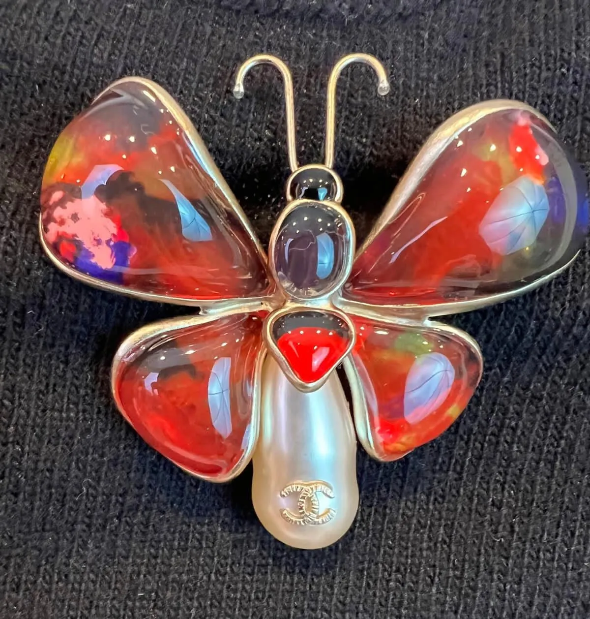 Rare Vintage Chanel Butterfly Brooch Pin - 15P Spring Collection 2015