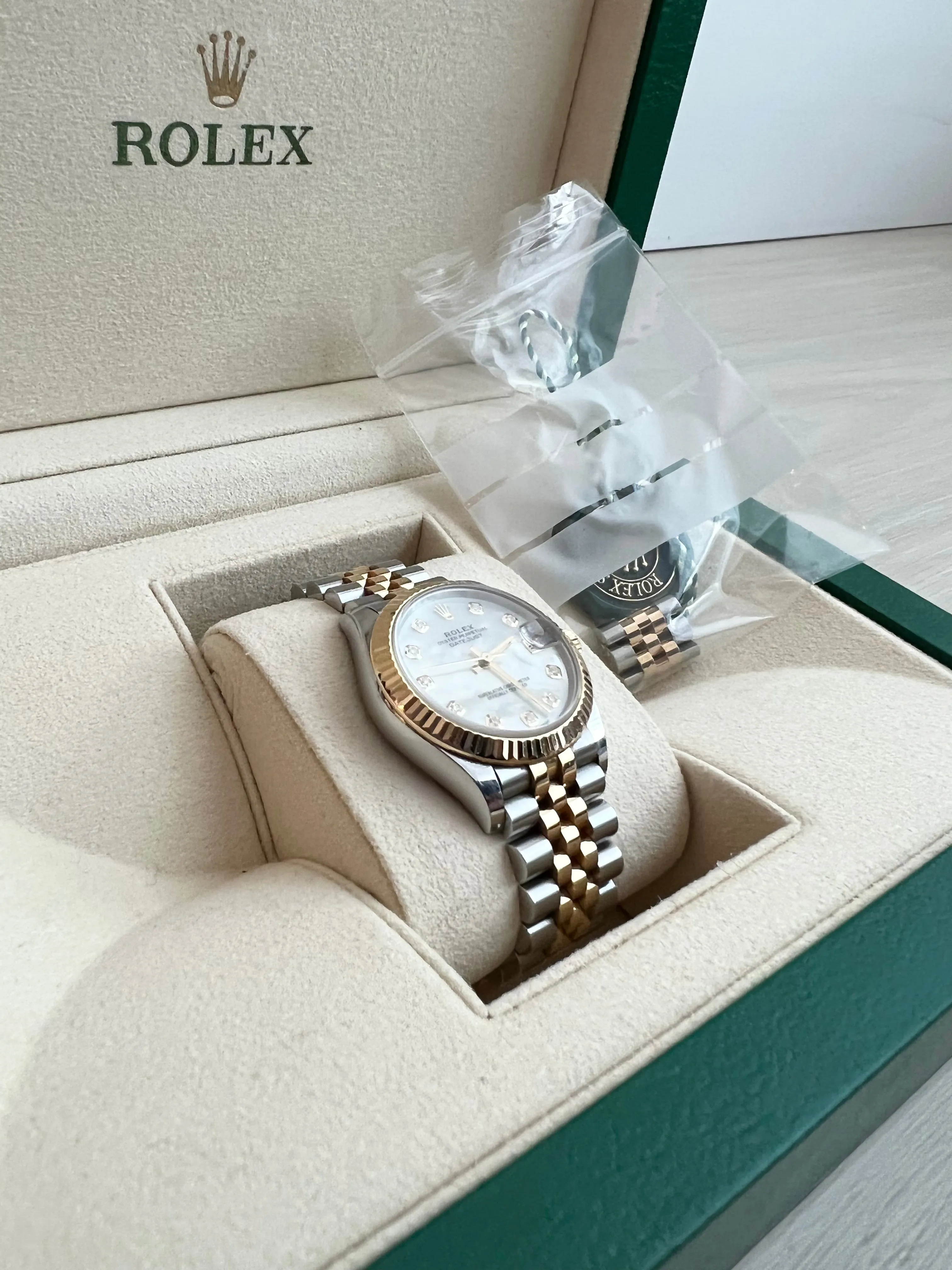 Rolex 31 mm two tone date just