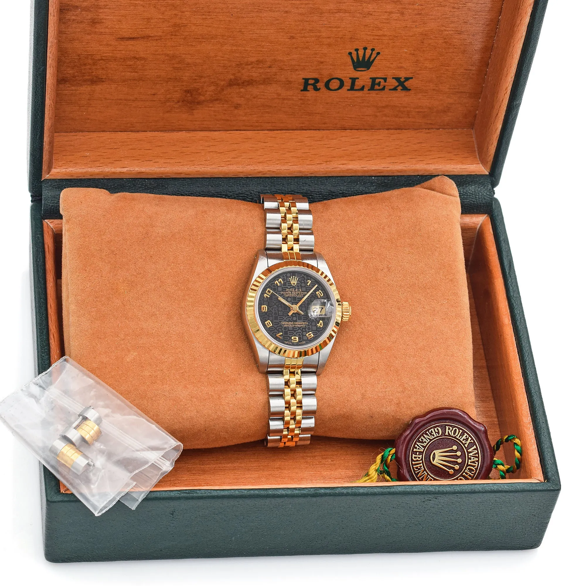 Rolex Datejust Jubilee Dial 18K Gold/SS Automatic Women's Watch Ref 69173   Box