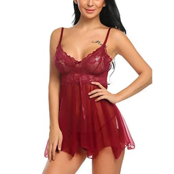 Short Nighty For Women With G-String | Wedding Nighty for Women | Short Babydoll Nighty