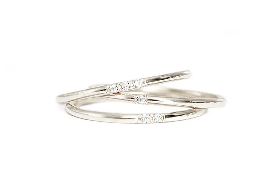 Slim Stacking Diamond Rings