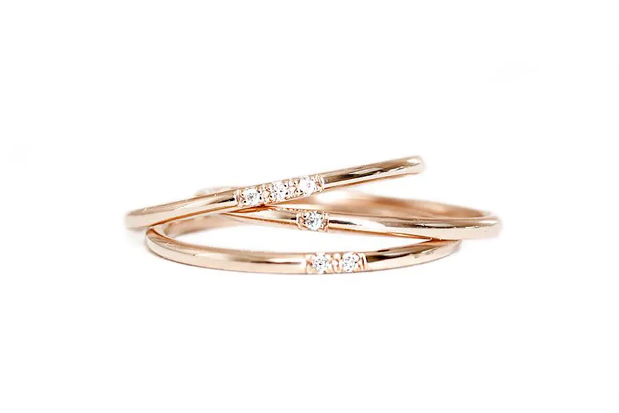 Slim Stacking Diamond Rings