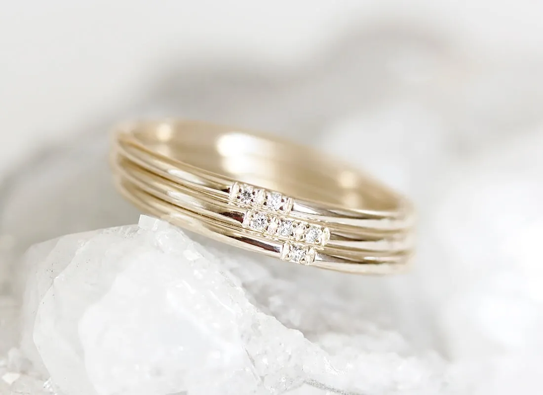 Slim Stacking Diamond Rings