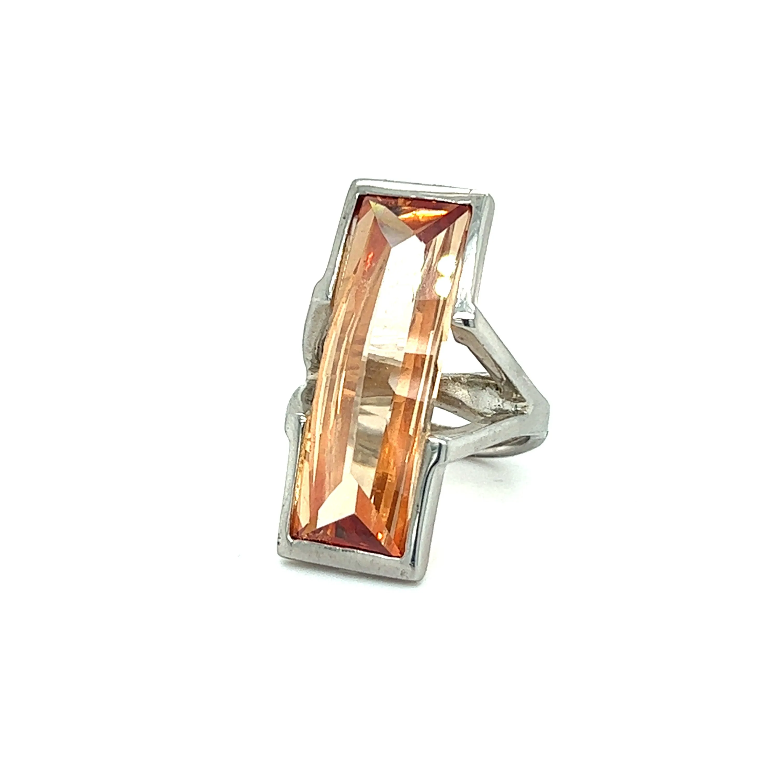 Sterling silver 925 peach ladys ring