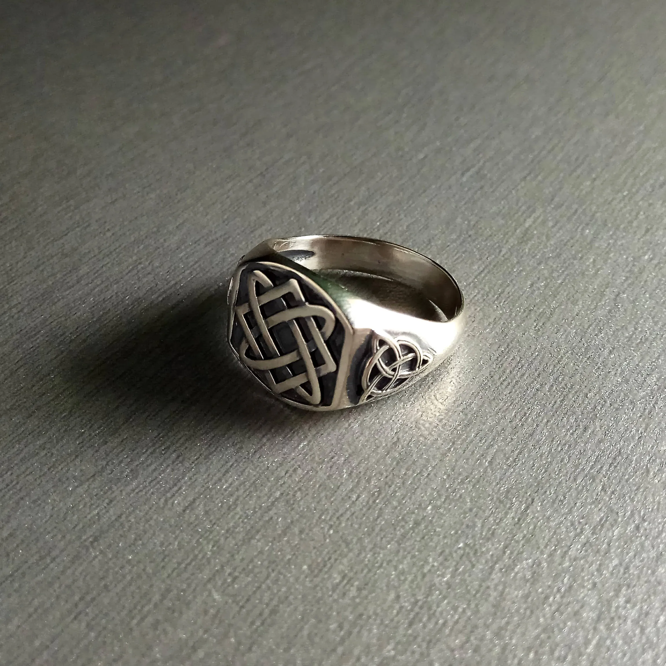 Svarog Square Symbol Ethnic Men Ring Silver 925