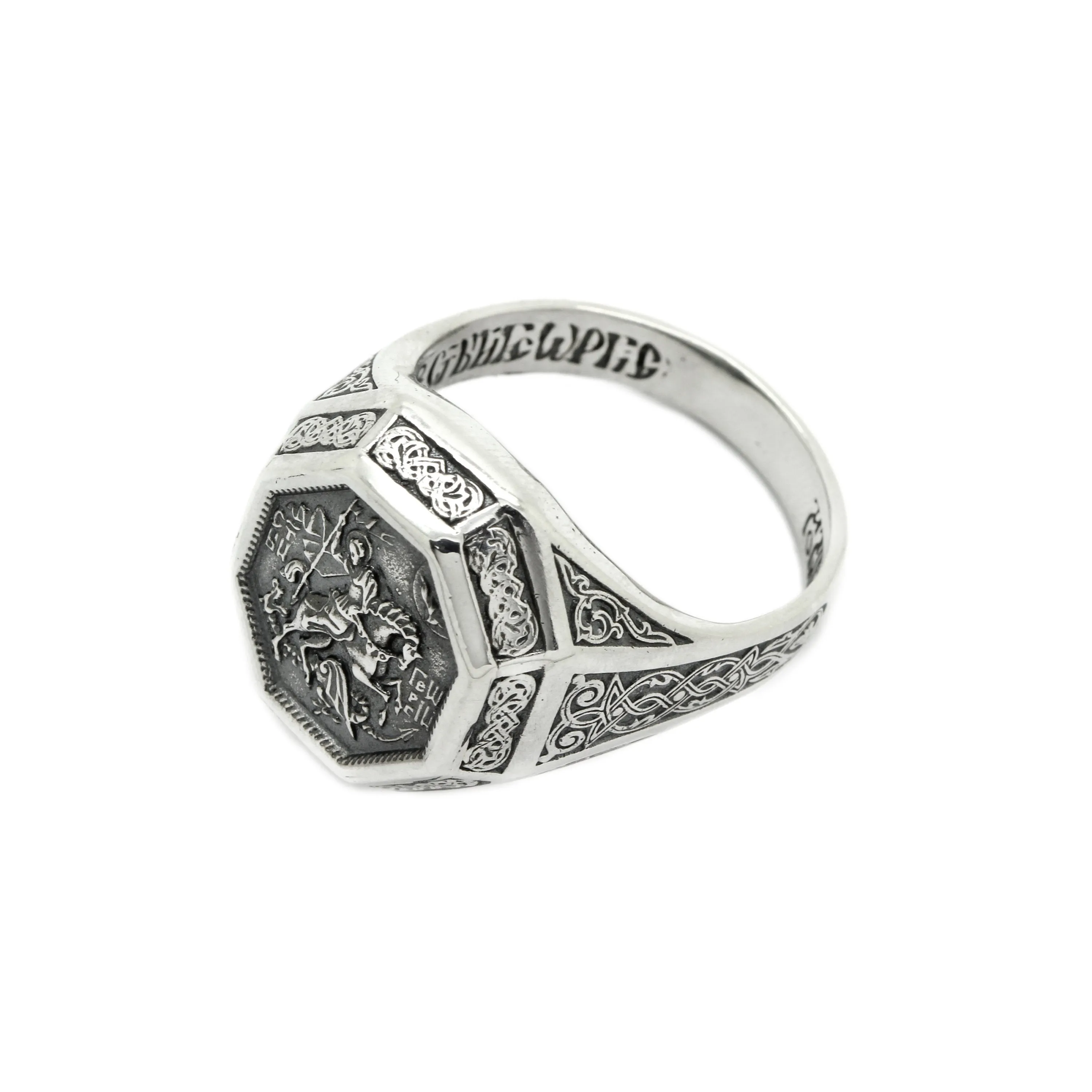 The Saint George the Victorious Archangel Mens Ring Silver 925 SKU: tyt03