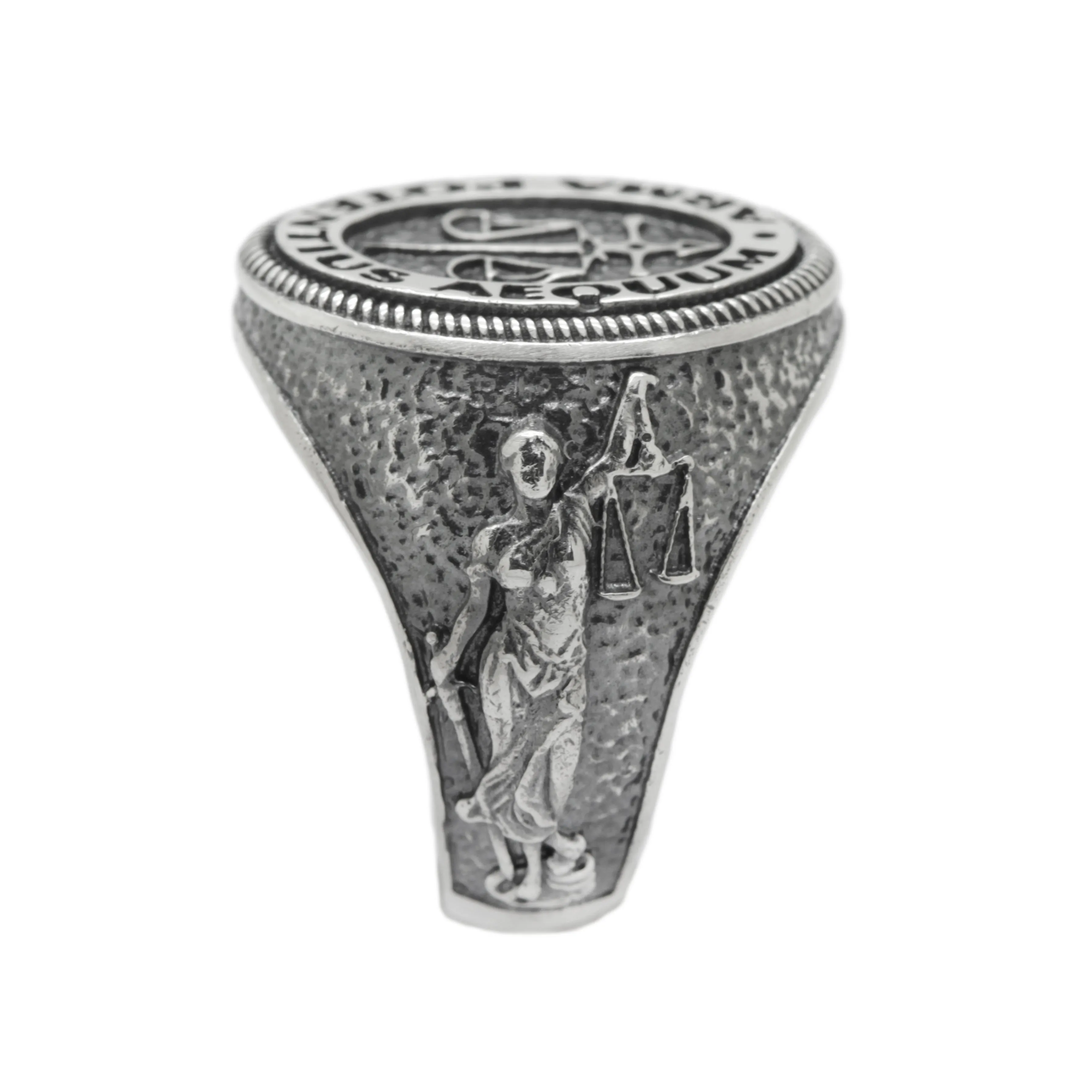 Themis Greek Goddess of Justice, Lady Justice, Lawyer Gift, Sterling Silver Signet Ring