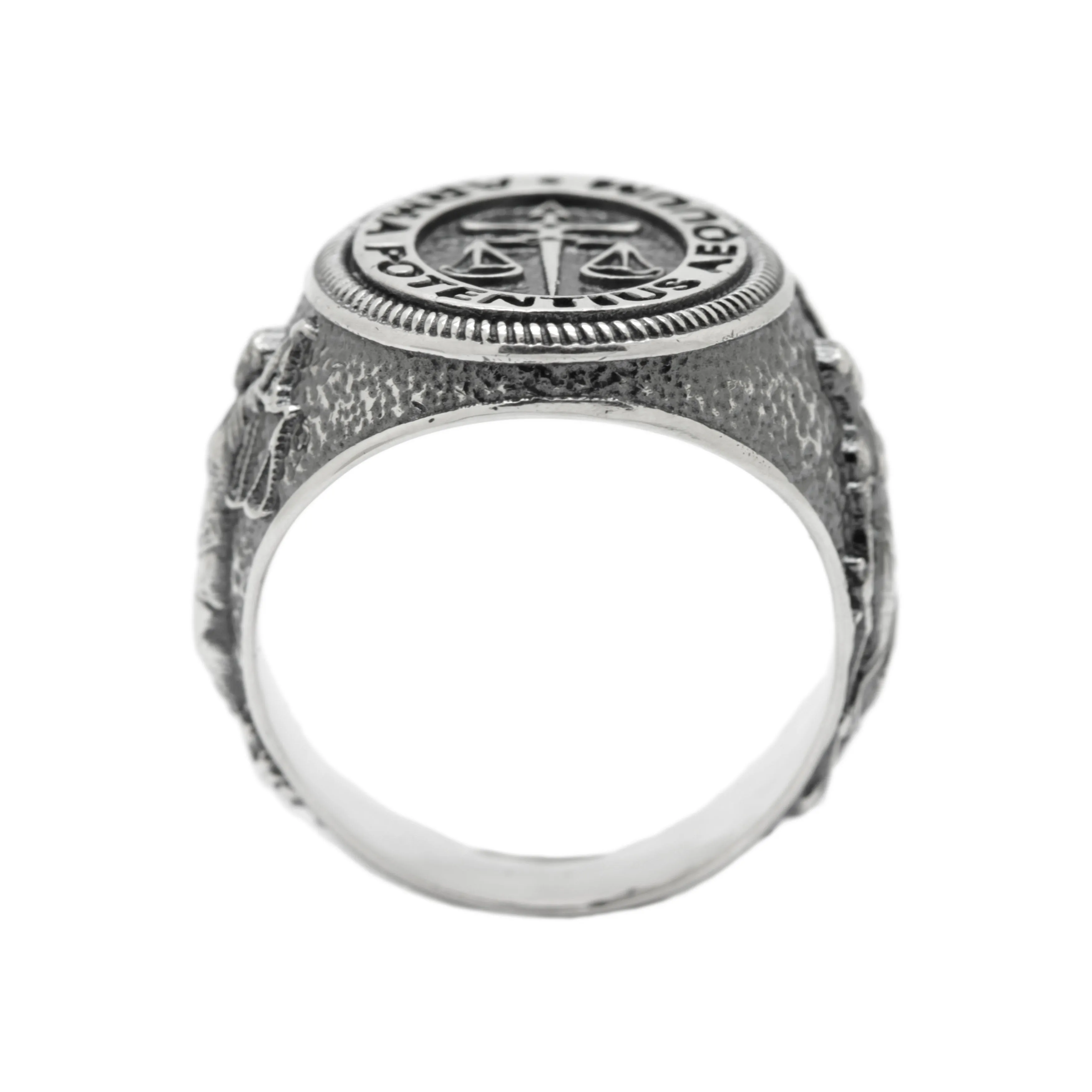 Themis Greek Goddess of Justice, Lady Justice, Lawyer Gift, Sterling Silver Signet Ring