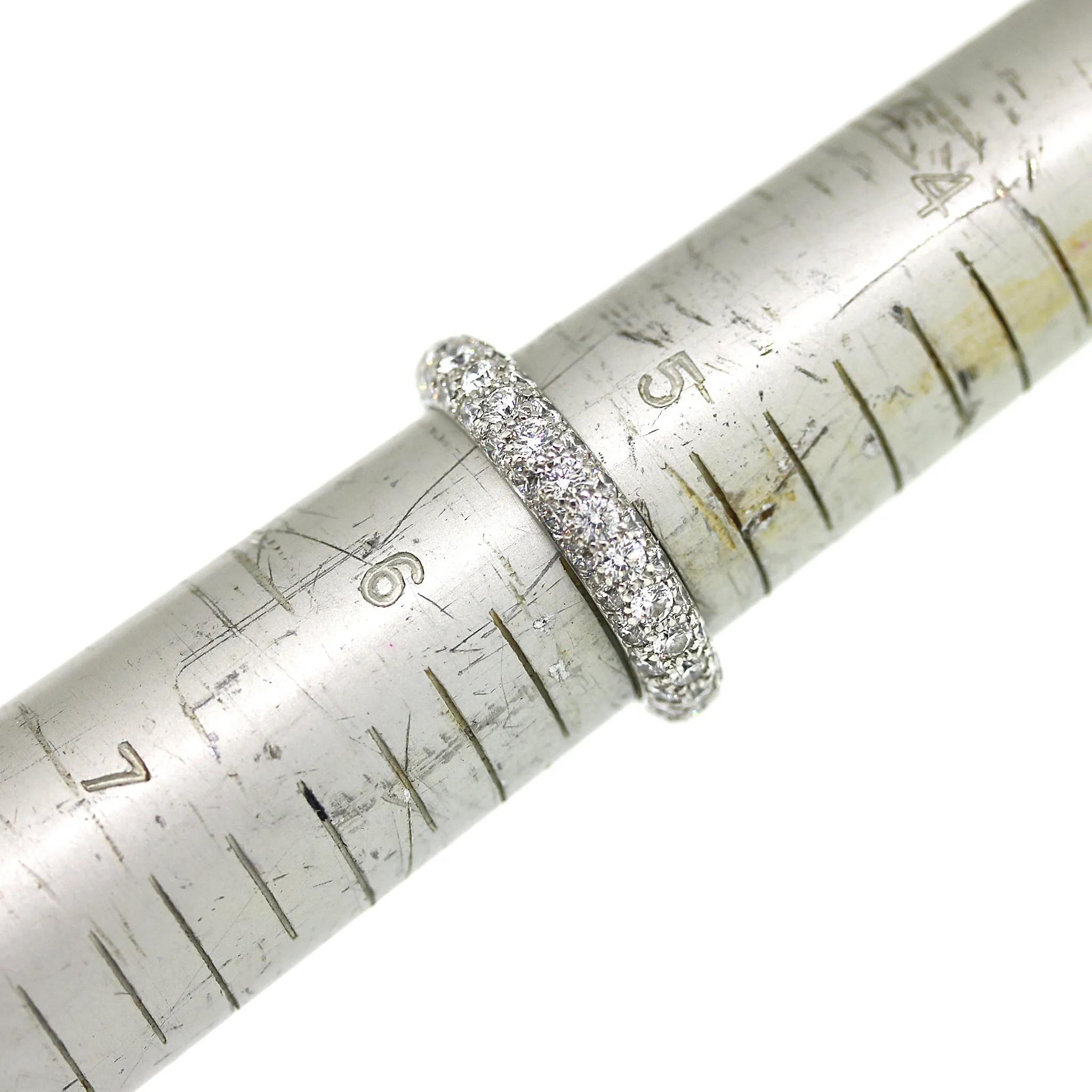 Tiffany & Co. Triple-Row Diamond and Platinum Ring