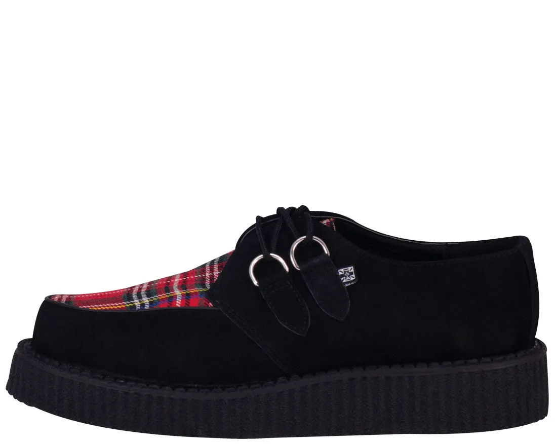 T.U.K Black/ Tartan Rotten Low Creeper