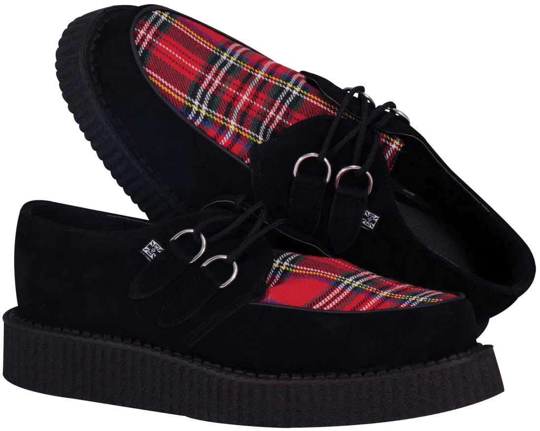 T.U.K Black/ Tartan Rotten Low Creeper