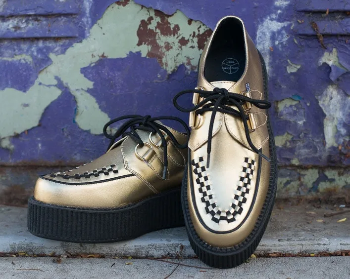 T.U.K Gold Leather Viva Mondo Creeper