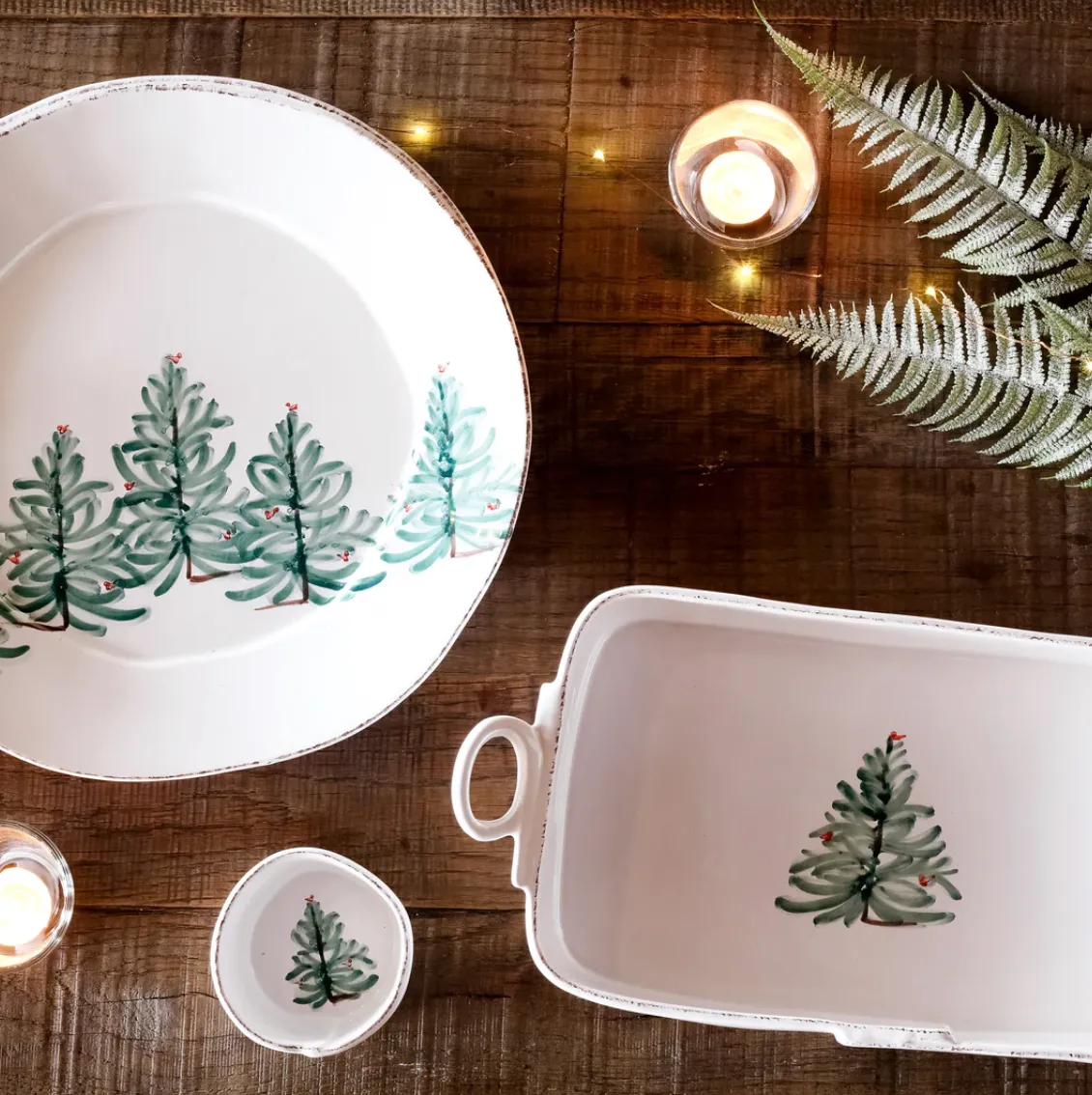 VIETRI Lastra Holiday Condiment Bowl