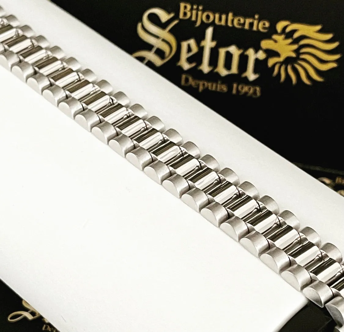 White gold Rollie bracelet MB034