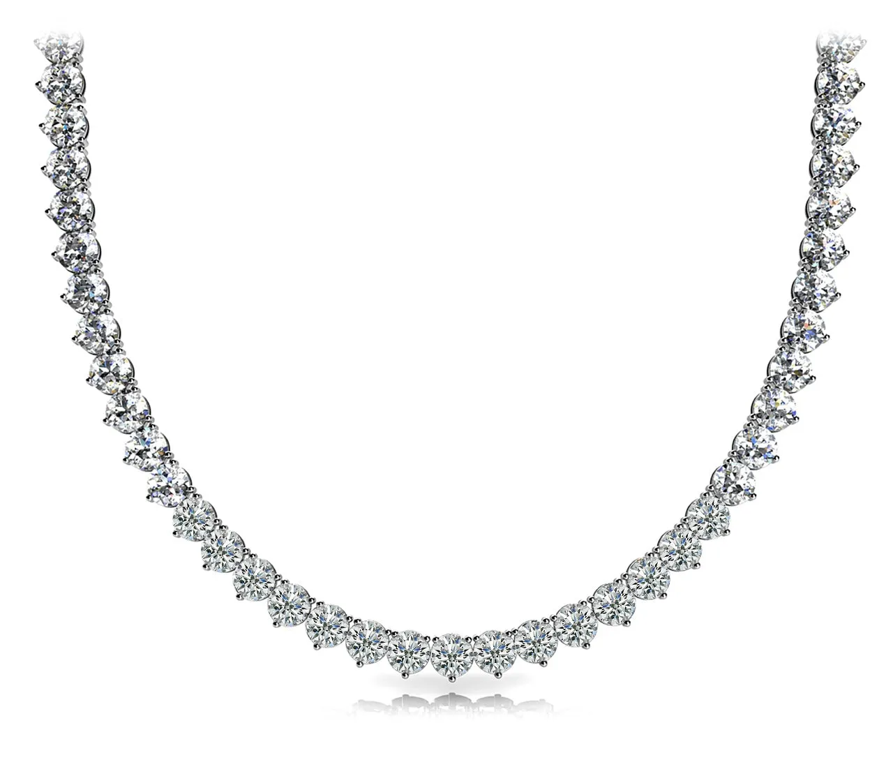 WIND 19 Carat Diamond Rivera Necklace in 14K Yellow Gold 3 prong set 16 pointer F Color VS1 Clarity BY MIKE NEKTA