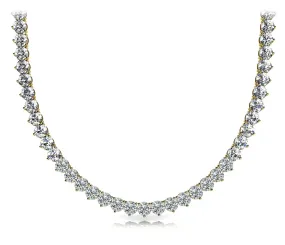 WIND 19 Carat Diamond Rivera Necklace in 14K Yellow Gold 3 prong set 16 pointer F Color VS1 Clarity BY MIKE NEKTA