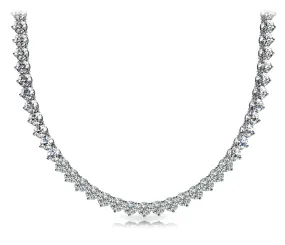 WIND 19 Carat Diamond Rivera Necklace in 18K White Gold 3 prong set 16 pointer F Color VS1 Clarity BY MIKE NEKTA