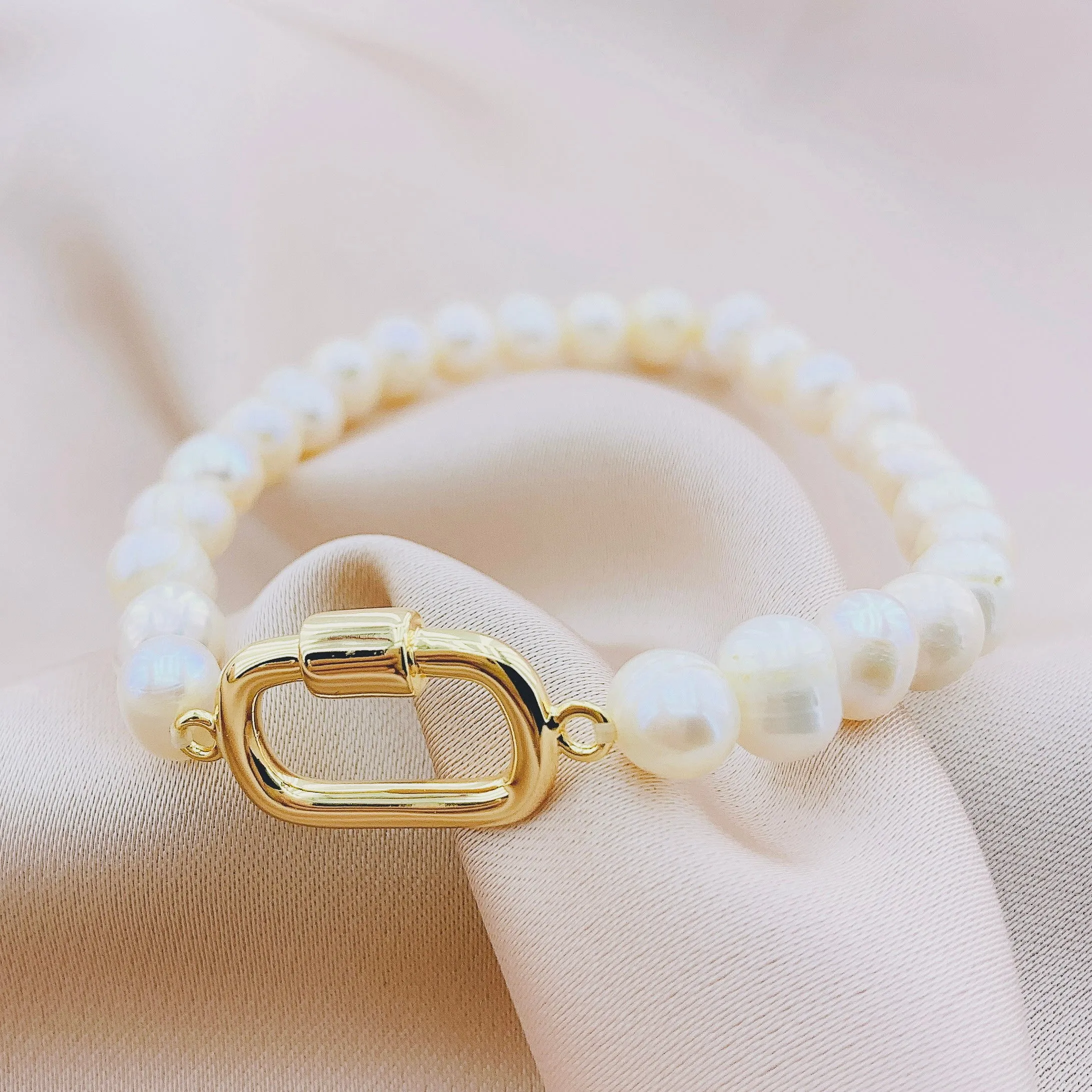 Women's Fashion Beads Pearl Stretch Bracelet