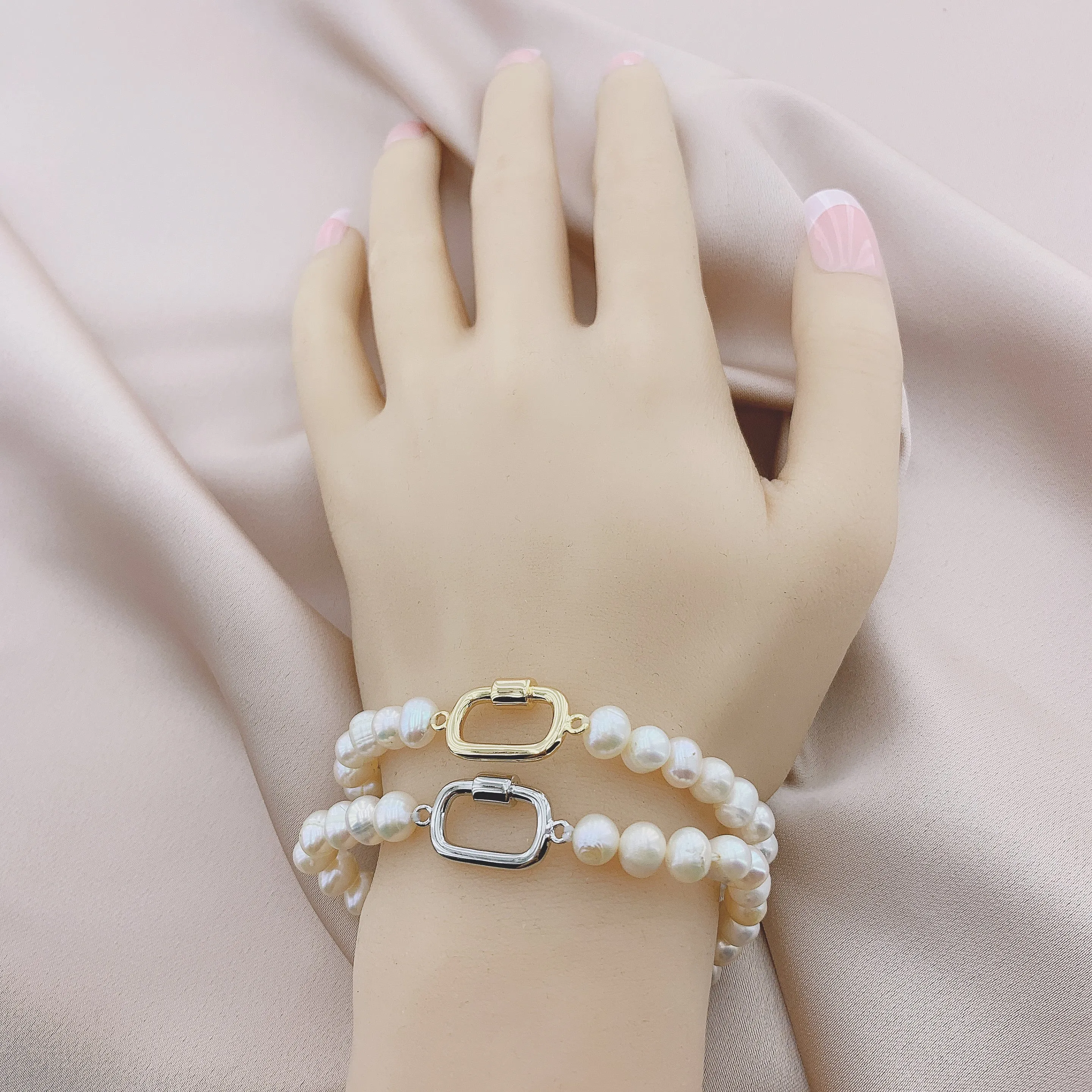 Women's Fashion Beads Pearl Stretch Bracelet