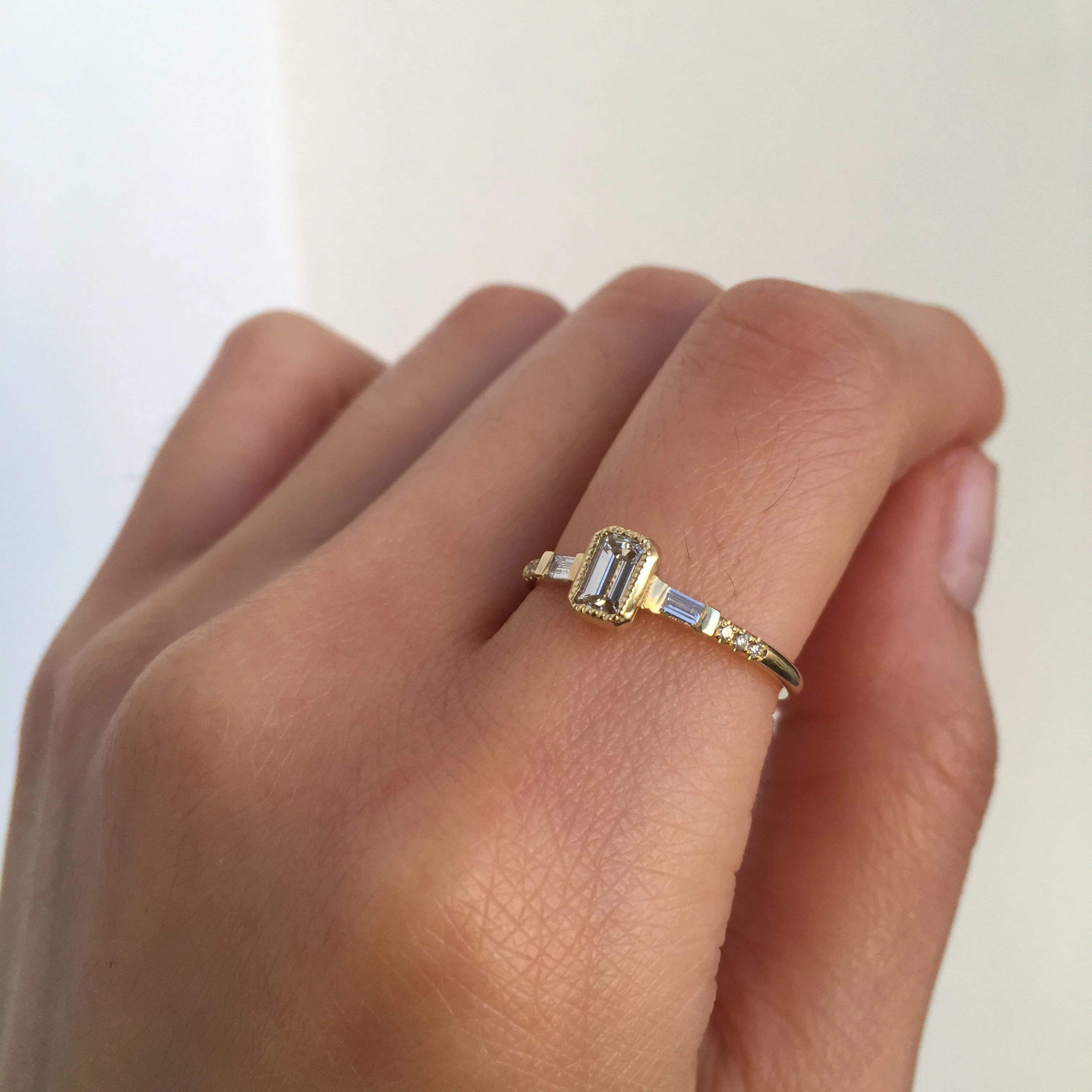 YJ Diamond Baguette Ring